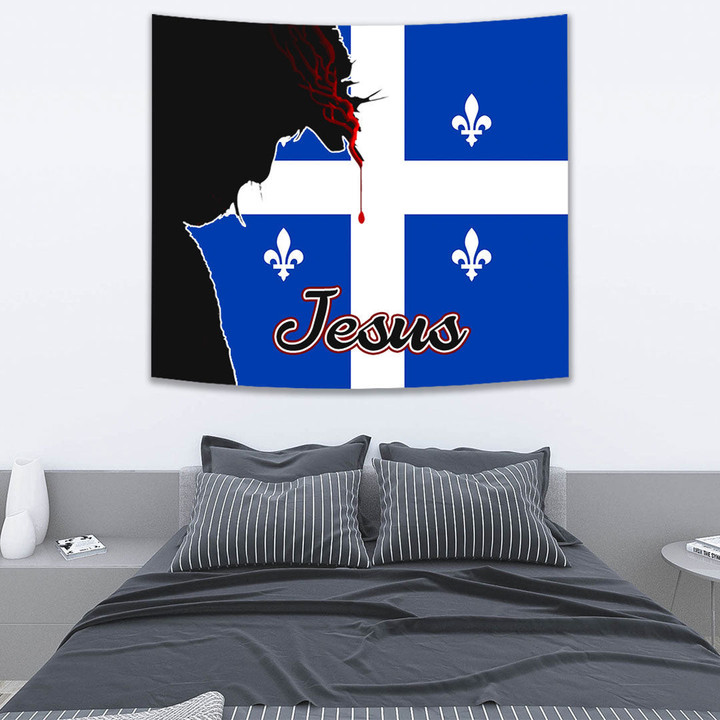 1sttheworld Tapestry - Canada Of Quebec Jesus Tapestry A7