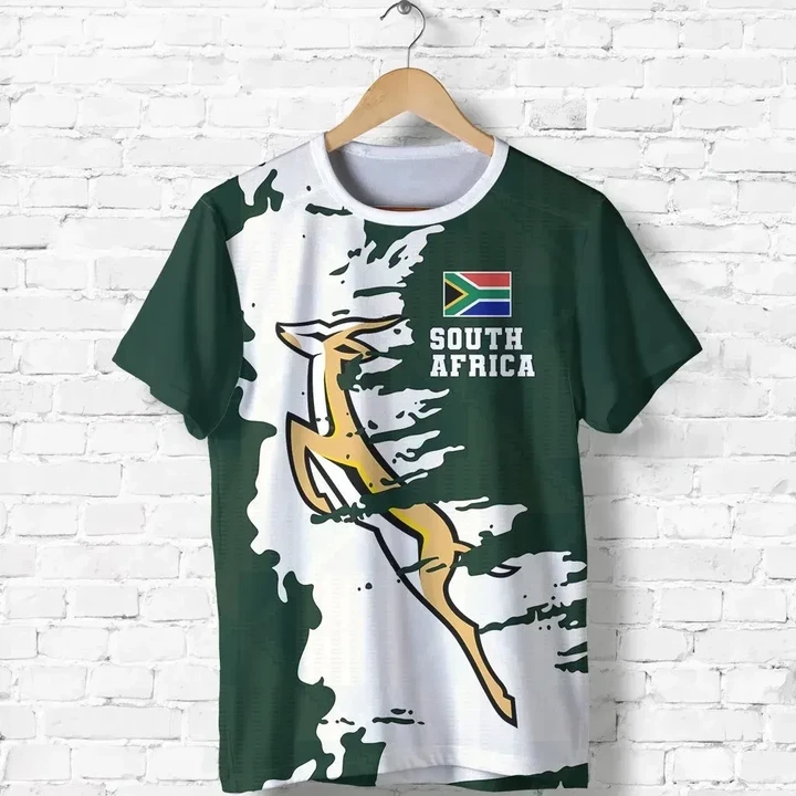 South Africa Springboks T-Shirt - Painting Style TH5 | Lovenewzealand.co