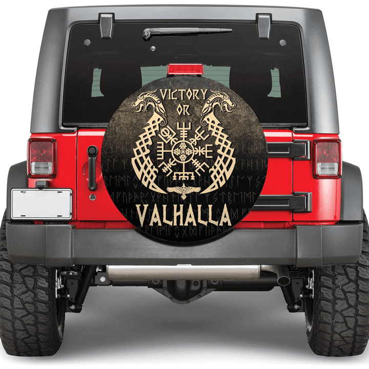 1sttheworld Spare Tire Cover - Vikings Victory Or Valhalla Spare Tire Cover A7