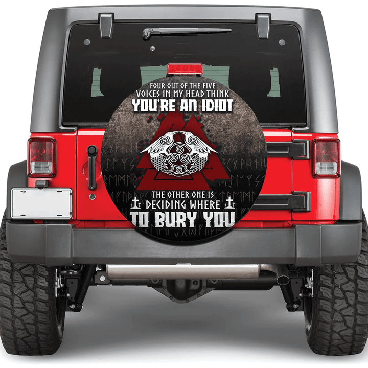 1sttheworld Spare Tire Cover - You Are An Idiot Vikings Spare Tire Cover A7