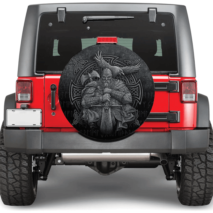 1sttheworld Spare Tire Cover - Vikings Odin Nordic Style Spare Tire Cover A7