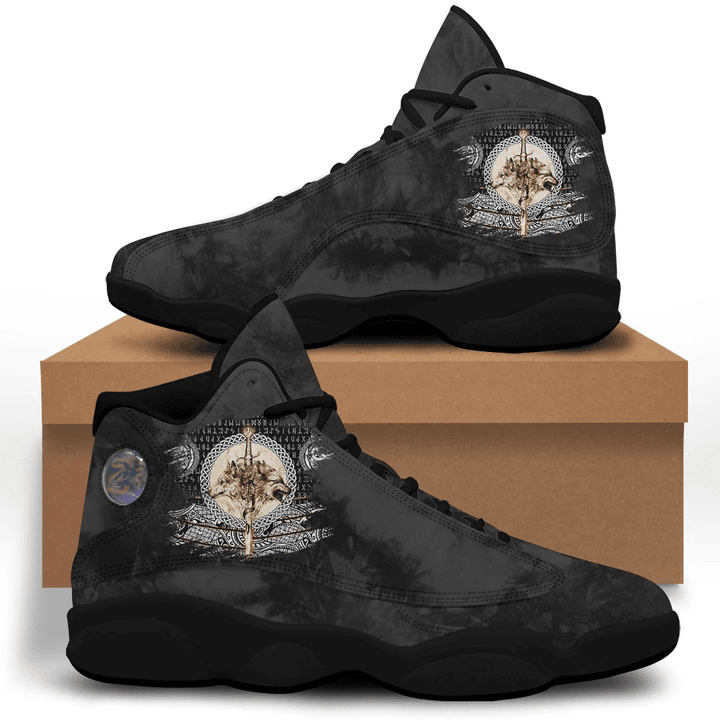1sttheworld Sneakers - Wolf And Vikings Tattood Sneakers J.D.13 A7