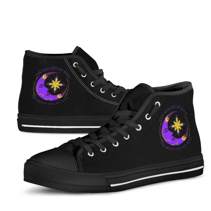 Celticone Wicca High Top Shoe - The Moon Sees My Soul - BN21