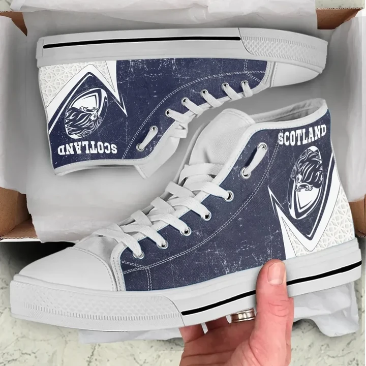 Scotland Rugby High-Top Shoes - Celtic Scottish Rugby Ball Lion Ver - BN22