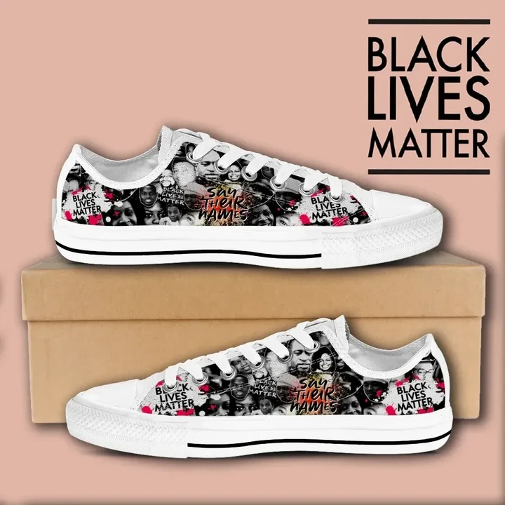 Say Their Name Low Top Shoes - Black Lives Matter - BN21