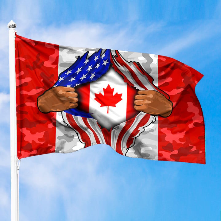 Canada Premium Flag - Canada Is Part of The America Special Camouflage Style A7 | 1sttheworld