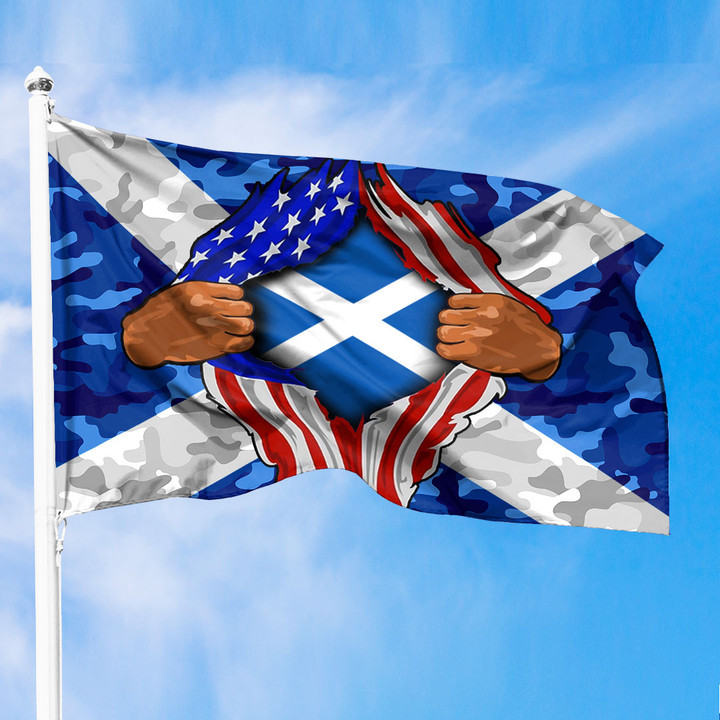 Scotland Premium Flag - Scotland Is Part of The America Special Camouflage Style A7 | 1sttheworld