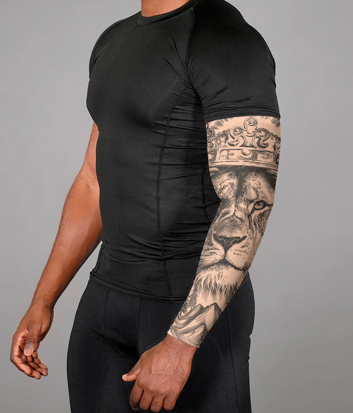Arms Sleeve Tattoo Style - King Lion Crown A7 | 1sttheworld