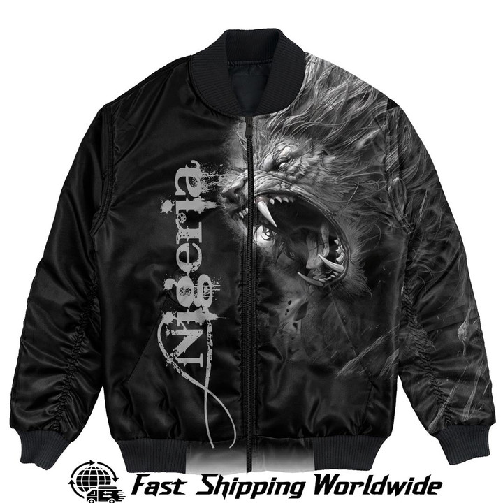 Nigeria Bomber Jacket The Lord is Our King - The Roar A7 | 1sttheworld