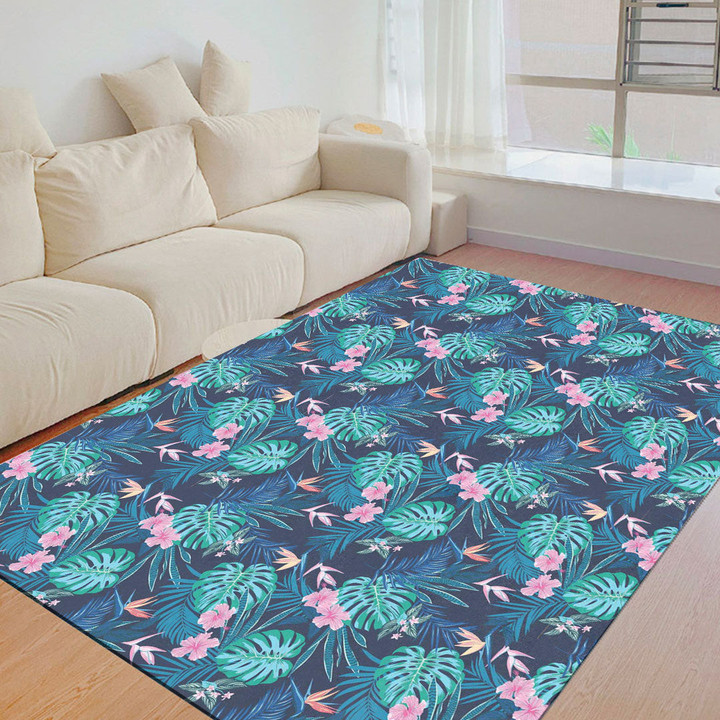 Floor Mat - Tropical Summer Pattern Foldable Rectangular Thickened Floor Mat A7 | 1sttheworld