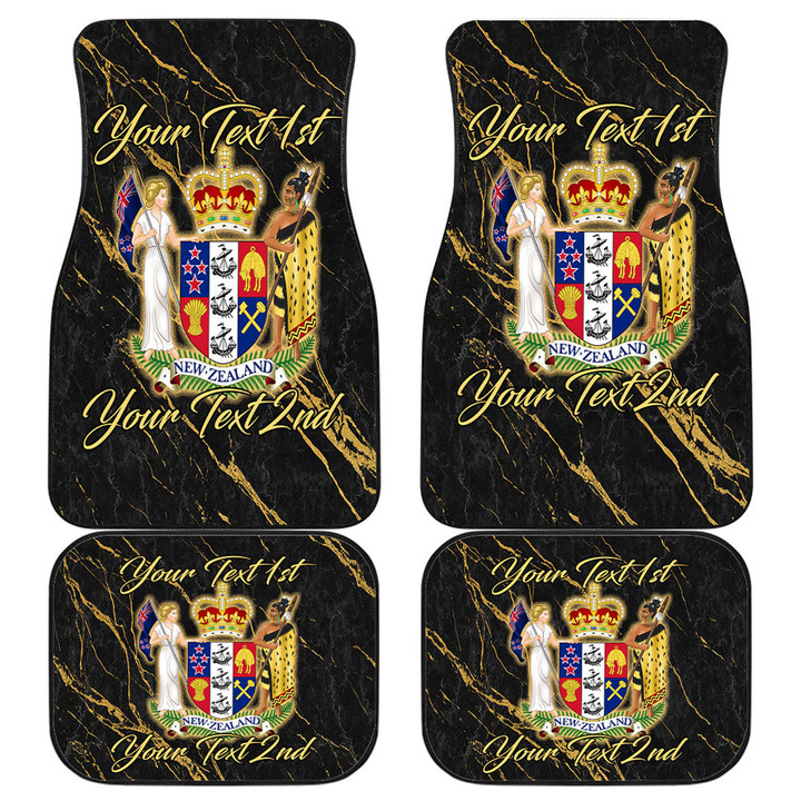 New Zealand Front and Back Car Mat Luxury Marble Style - Car Accessories A7 | 1sttheworld