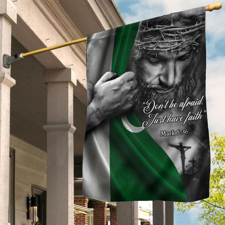 Pakistan Garden Flag / House Flag Jesus Christ Garden Flag Don't Be Afraid God A7 | 1sttheworld