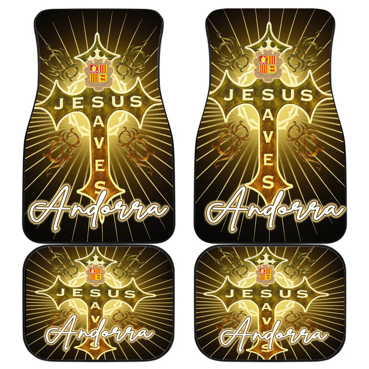 Andorra Front and Back Car Mats - Jesus Saves Religion God Christ Cross Faith A7 | 1sttheworld