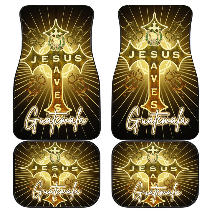 Guatemala Front and Back Car Mats - Jesus Saves Religion God Christ Cross Faith A7 | 1sttheworld