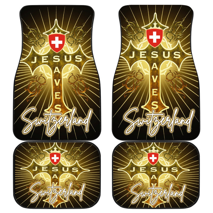 Switzerland New Front and Back Car Mats - Jesus Saves Religion God Christ Cross Faith A7 | 1sttheworld