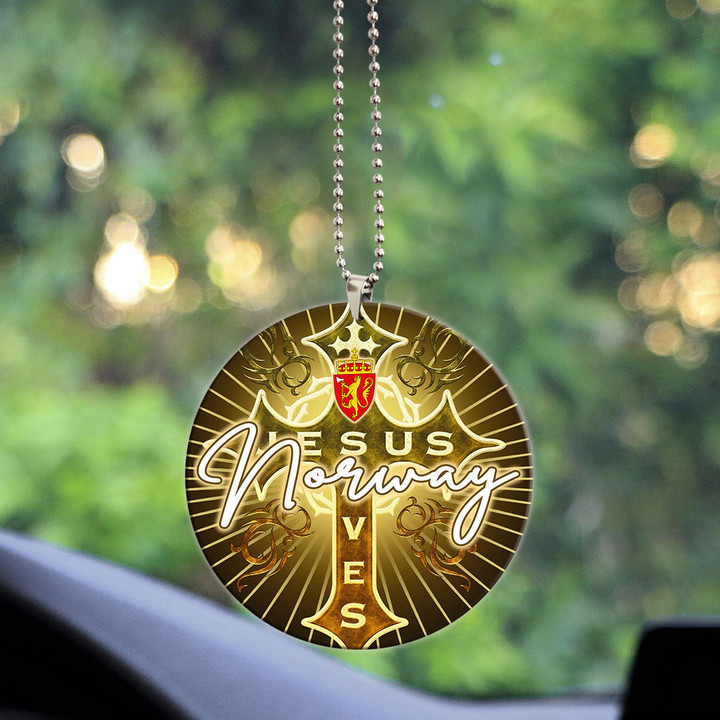 Norway Acrylic Car Ornament - Jesus Saves Religion God Christ Cross Faith A7 | 1sttheworld