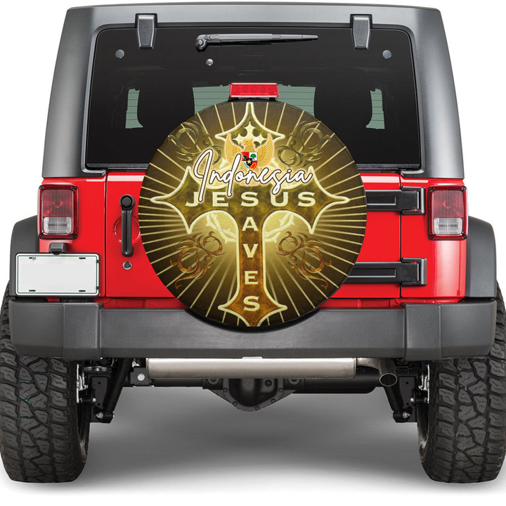 Indonesia Spare Tire Cover - Jesus Saves Religion God Christ Cross Faith A7 | 1sttheworld