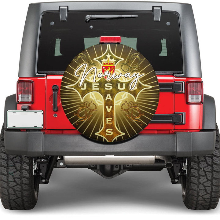 Norway Spare Tire Cover - Jesus Saves Religion God Christ Cross Faith A7 | 1sttheworld