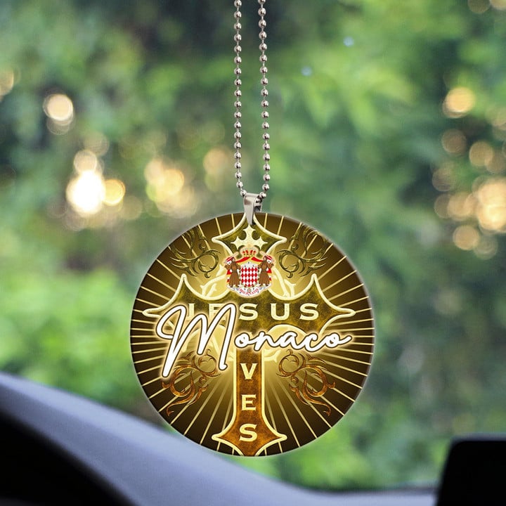 Monaco Acrylic Car Ornament - Jesus Saves Religion God Christ Cross Faith A7 | 1sttheworld