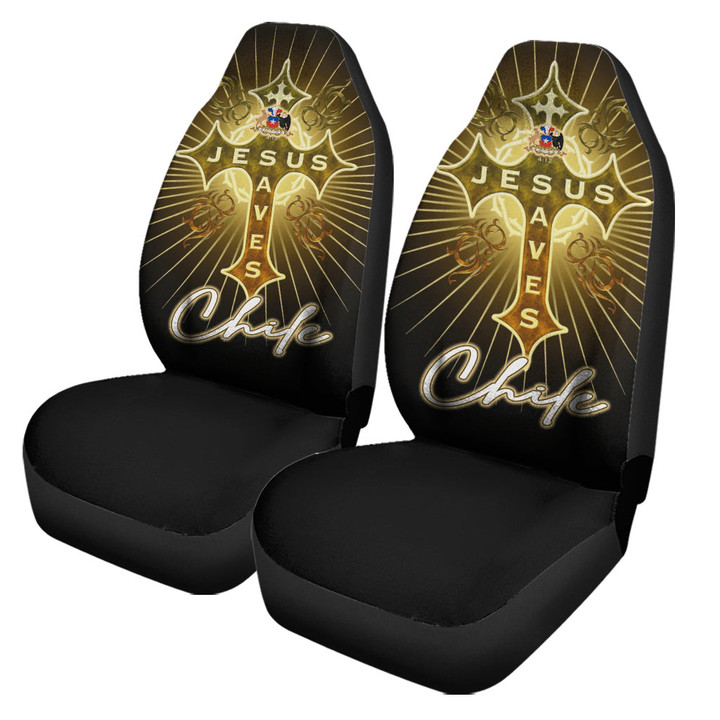 Chile Car Seat Covers - Jesus Saves Religion God Christ Cross Faith A7 | 1sttheworld