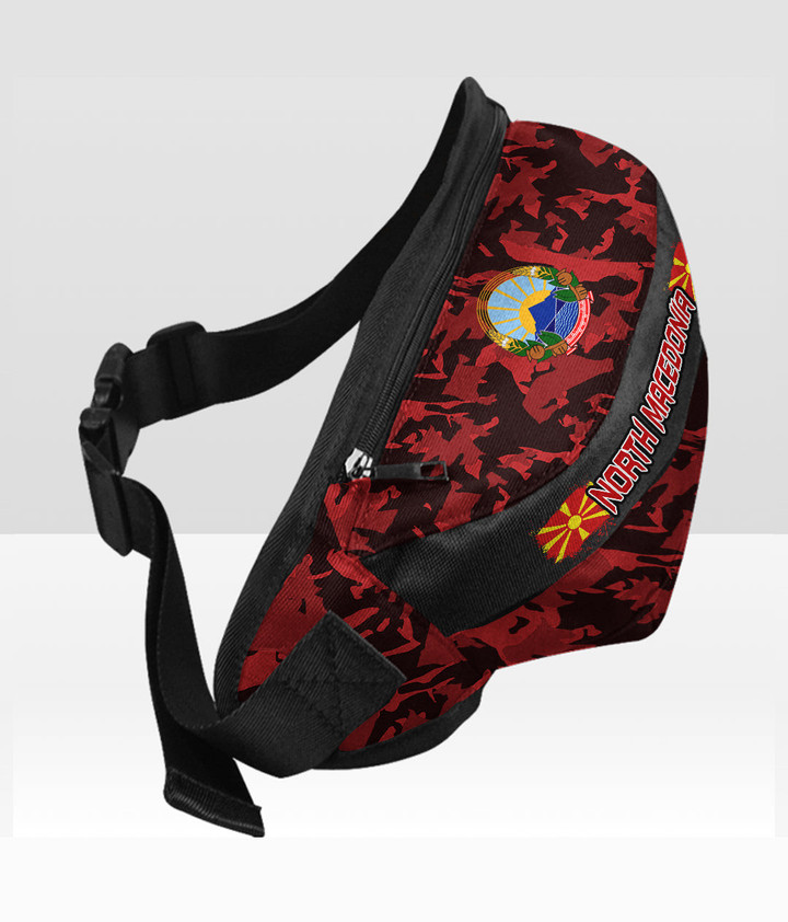 North Macedonia Fanny Pack - Unique Camouflage A7