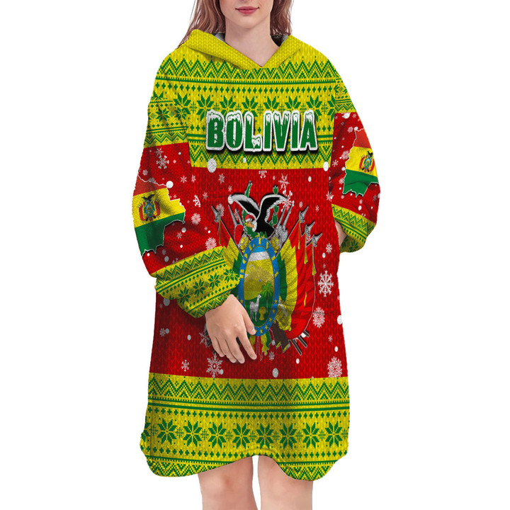1sttheworld Clothing - Bolivia Christmas Pattern Snug Hoodie A31