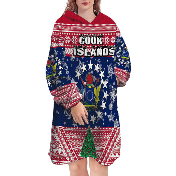 1sttheworld Clothing - Cook-Island Christmas Pattern Snug Hoodie A31