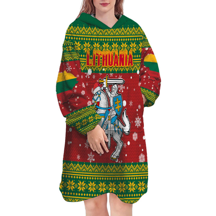 1sttheworld Clothing - Lithuania Christmas Pattern Snug Hoodie A31