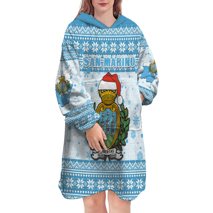 1sttheworld Clothing - San-Marino Christmas Pattern Snug Hoodie A31