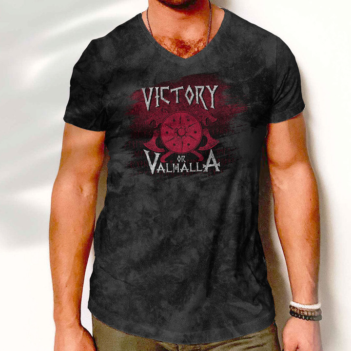 V-Neck T-Shirt - Vikings' Love Your Clan' North Man V-Neck T-Shirt A7 | 1sttheworld