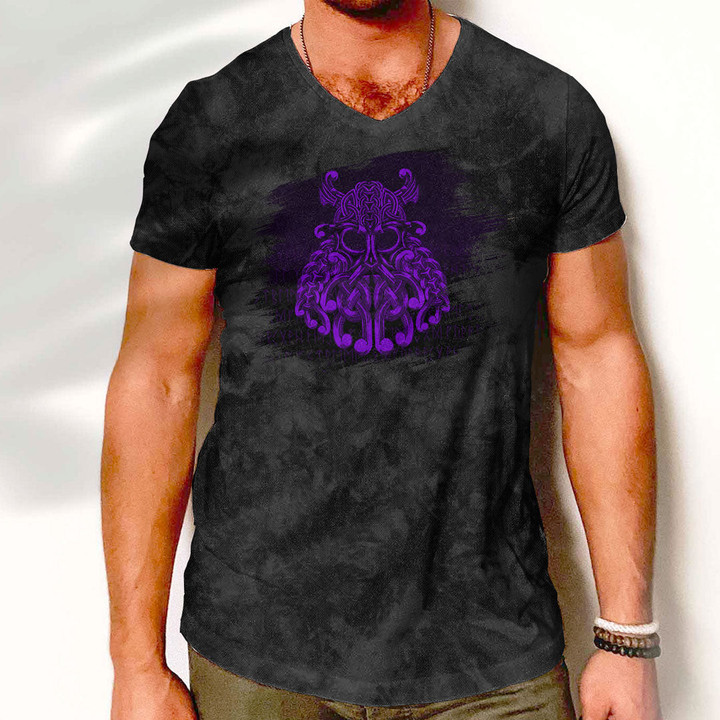 V-Neck T-Shirt - Vikings Ragnarok Wolves V-Neck T-Shirt A7 | 1sttheworld
