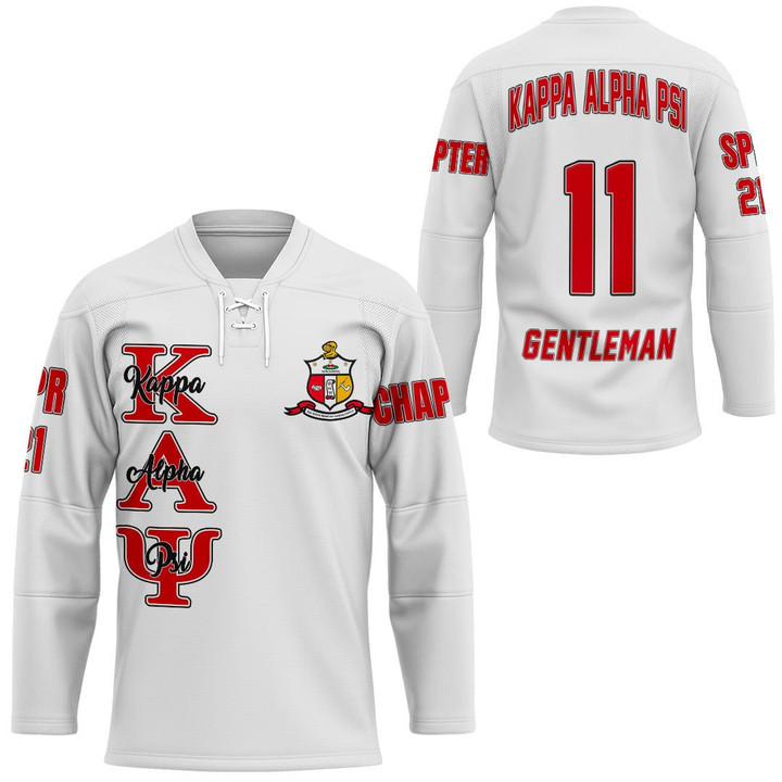 (Custom) Gettee Jersey - Kap Nupe ( White) Hockey Jersey A31