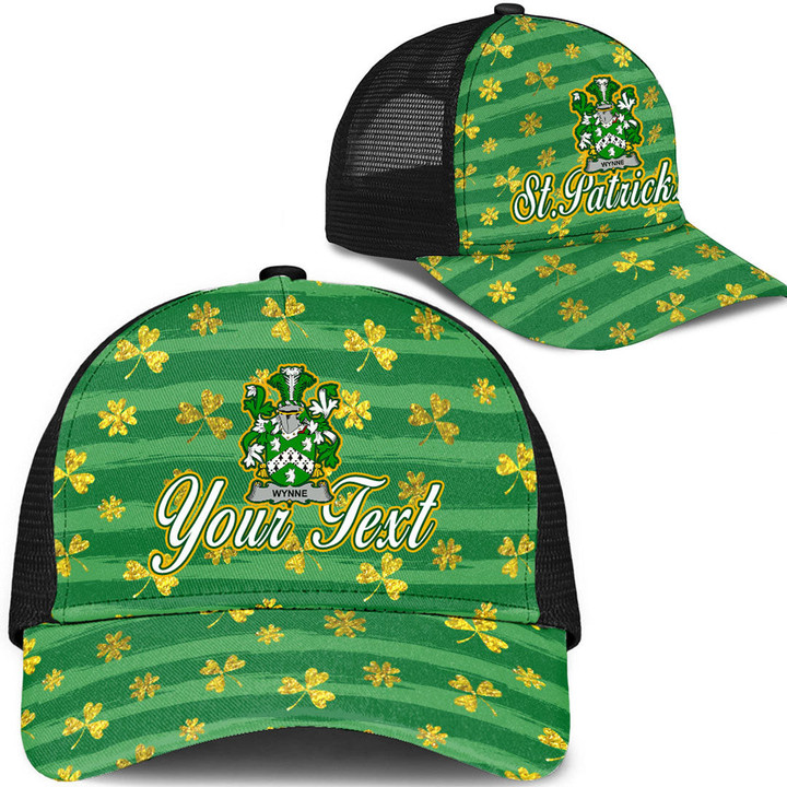 Ireland Wynne Irish Family Crest Trucker Hat - Luxury Golden Irish Shamrock A7 | 1sttheworld