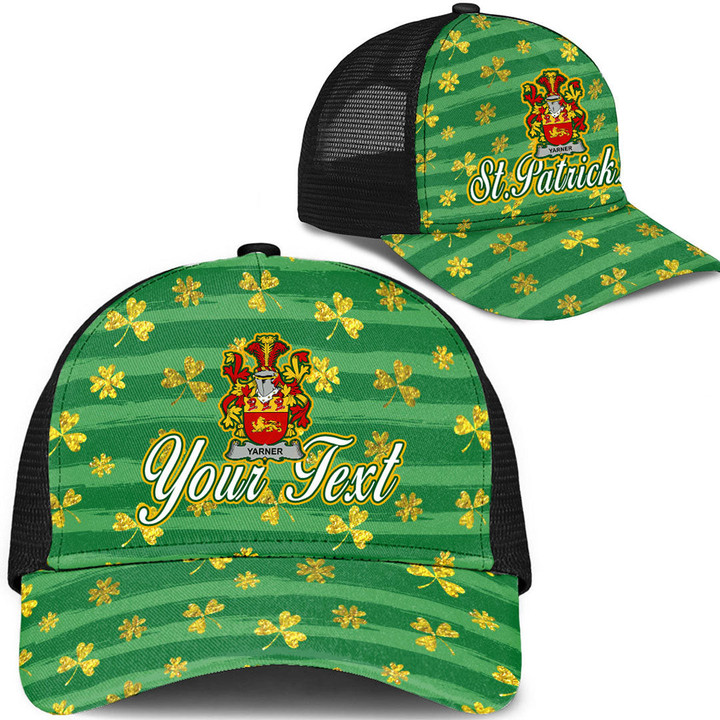 Ireland Yarner Irish Family Crest Trucker Hat - Luxury Golden Irish Shamrock A7 | 1sttheworld