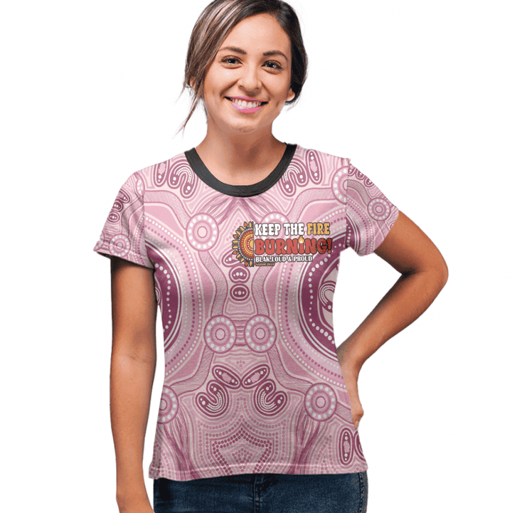 Australia Naidoc 2024 Pink Aboriginal Dot Painting T-Shirt A31