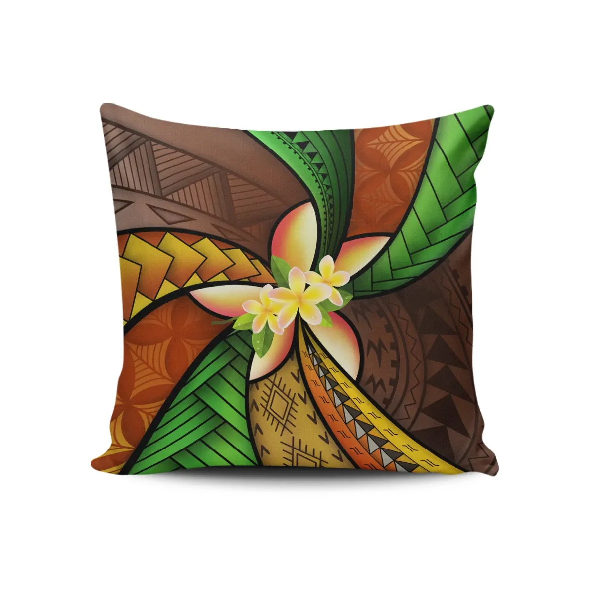 Kanaka Maoli ( Hawaiian) Pillow Covers - Polynesian Plumeria Personal Signature | Love The World