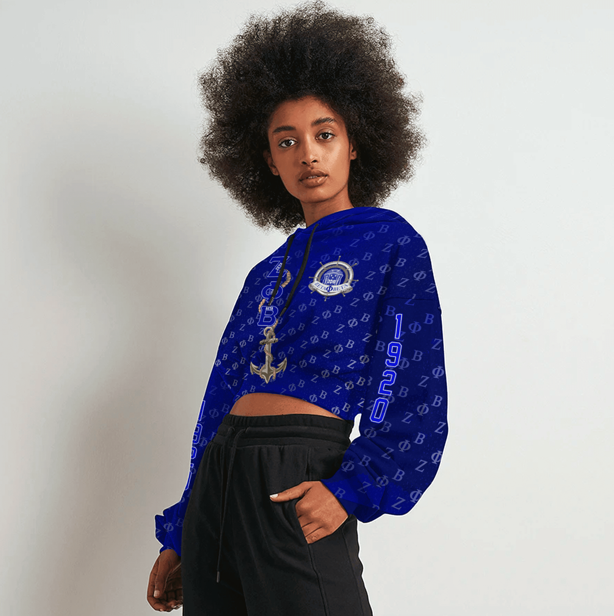 Zeta Phi Beta Wanted Croptop Hoodie A35 | Africazone.store