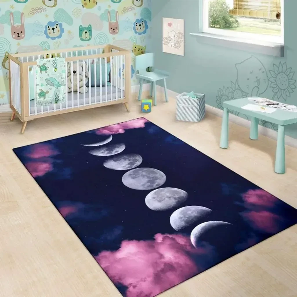 Celtic Wicca Area Rug - Moon Phases Wicca Area Rug - BN21