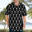 Cute Pineapple Black Hawaiian Shirt Beach Shirt Gift for Men and Women