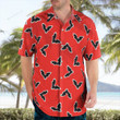 Bat Red Hawaiian Shirt Beach Shirt Gift for Men and Women