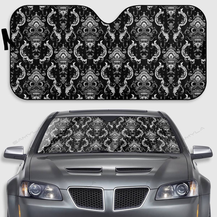 Paisley Victorian Gothic Seamless Patterns Car Sun Shades
