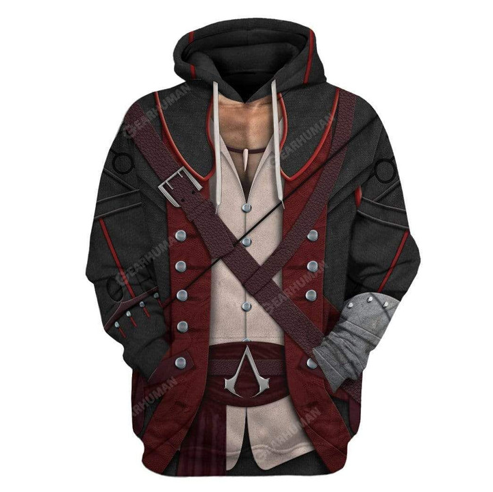 Flowermoonz Cosplay Assassin's Creed IV 4 Black Flag Connor Kenway T-Shirts Hoodies Apparel