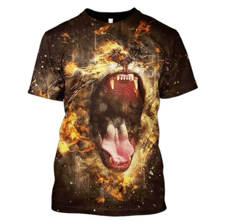 Flowermoonz Roaring Lion Hoodies - T-Shirts Apparel