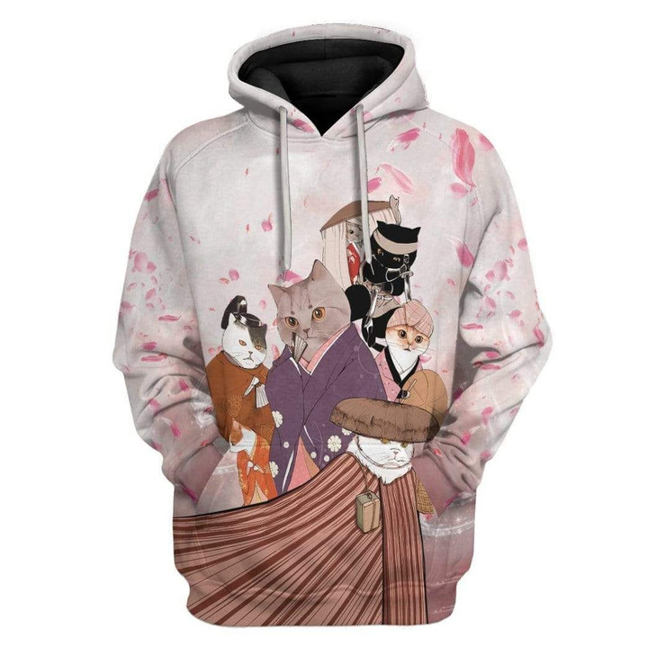 Flowermoonz 3D Kimono Cats Custom T-Shirts Hoodies Apparel