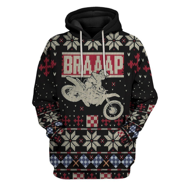 Flowermoonz 3D Braaap Ugly Christmas Sweater Tshirt Hoodie Apparel