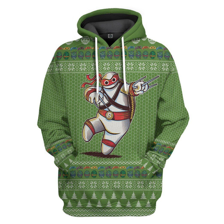 Flowermoonz 3D Big Ninja 6 Ugly Christmas Sweater Custom Tshirt Hoodie Apparel