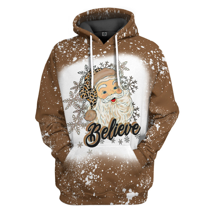 Flowermoonz 3D "BELIEVE" CHRISTMAS Custom Hoodie Tshirt Apparel