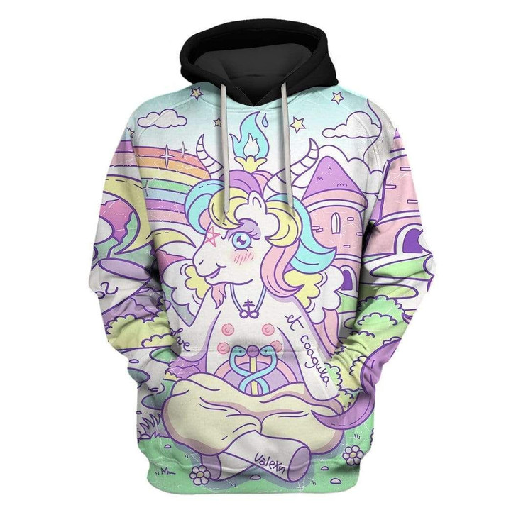 Flowermoonz Rainbow Unicorn Custom T-shirt - Hoodies Apparel