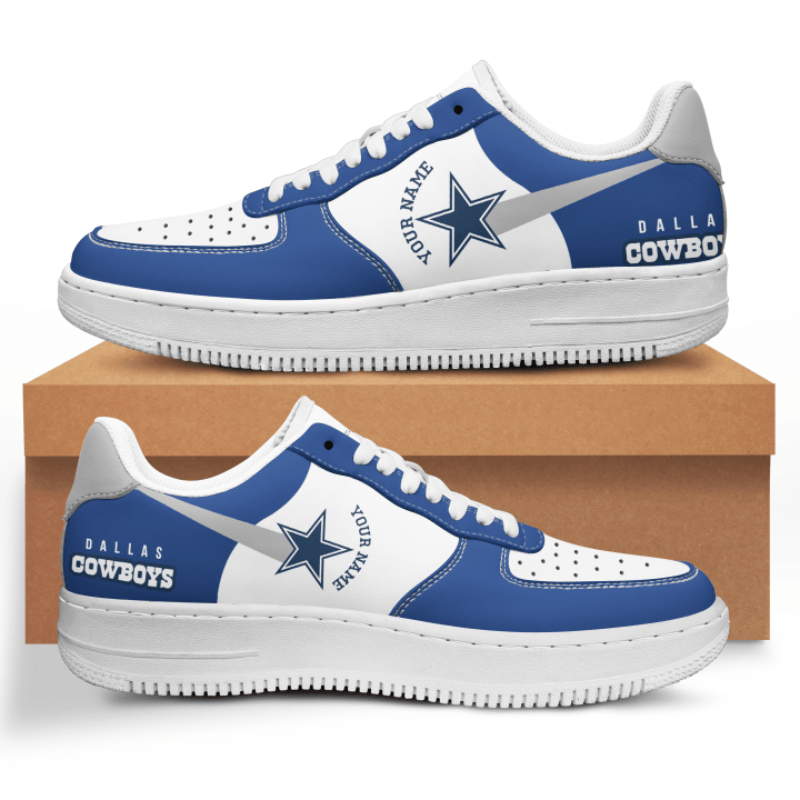 Customized Name Football NFL Dallas Cowboys Air Force Shoes NH17122104DH
