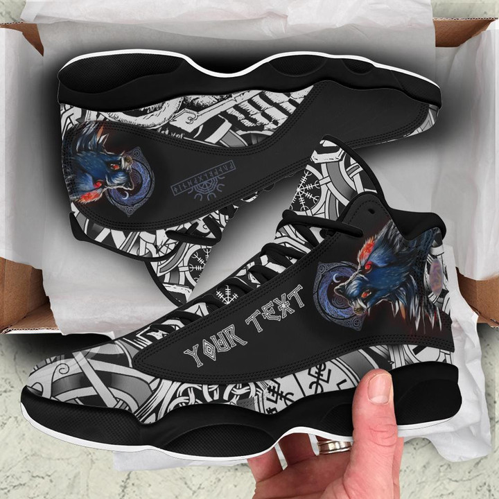 (Custom) Viking Fenrir Wolf 3D High Top Sneakers Shoes (Women's/Men's) A27